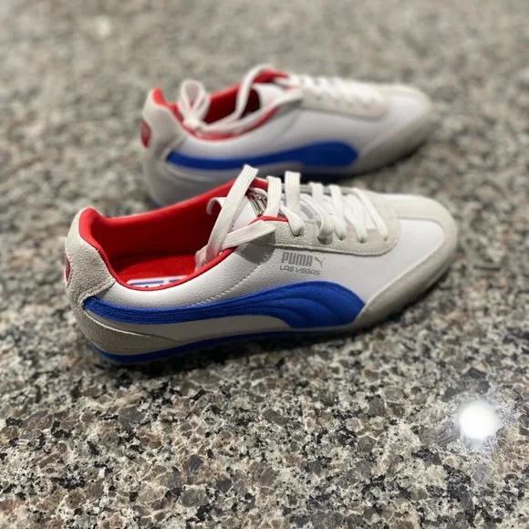 Puma; Las Vegas White and Blue Sneakers with Red Accents; New in box - Picture 3 of 7